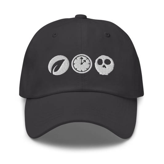 Life Time Death Symbols Dad Hat Dark Grey