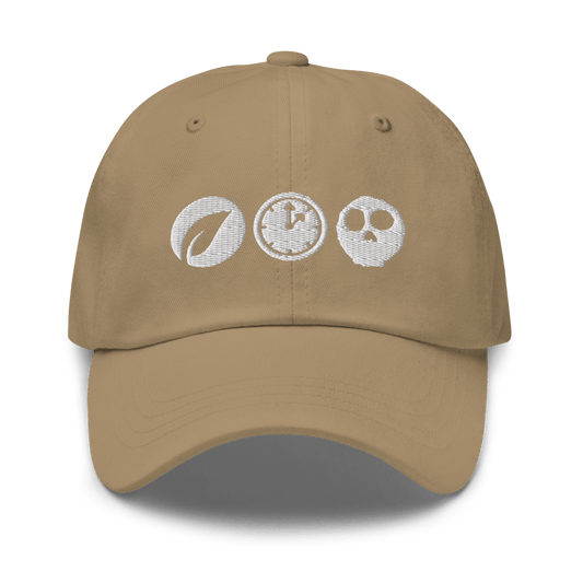 Life Time Death Symbols Dad Hat Khaki