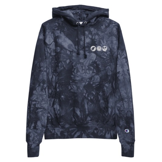 L.T.D. Symbol x Champion Tie-Dye Hoodie Blue